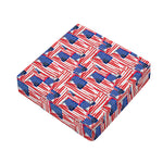Abstract American Flag Print Outdoor Seat Cushion Cover