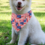 Abstract American Flag Print Over The Collar Dog Bandana