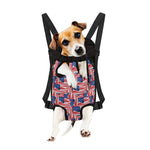 Abstract American Flag Print Pet Carrier Backpack