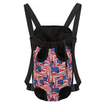 Abstract American Flag Print Pet Carrier Backpack