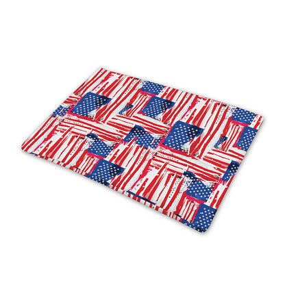 Abstract American Flag Print Pet Cooling Mat Cover