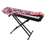 Abstract American Flag Print Piano Keyboard Cover