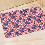 Abstract American Flag Print Polyester Doormat