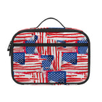 Abstract American Flag Print Portable Lunch Bag