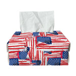 Abstract American Flag Print Rectangle Tissue Box Cover