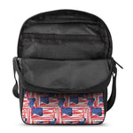 Abstract American Flag Print Rectangular Crossbody Bag