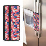 Abstract American Flag Print Refrigerator Handle Covers
