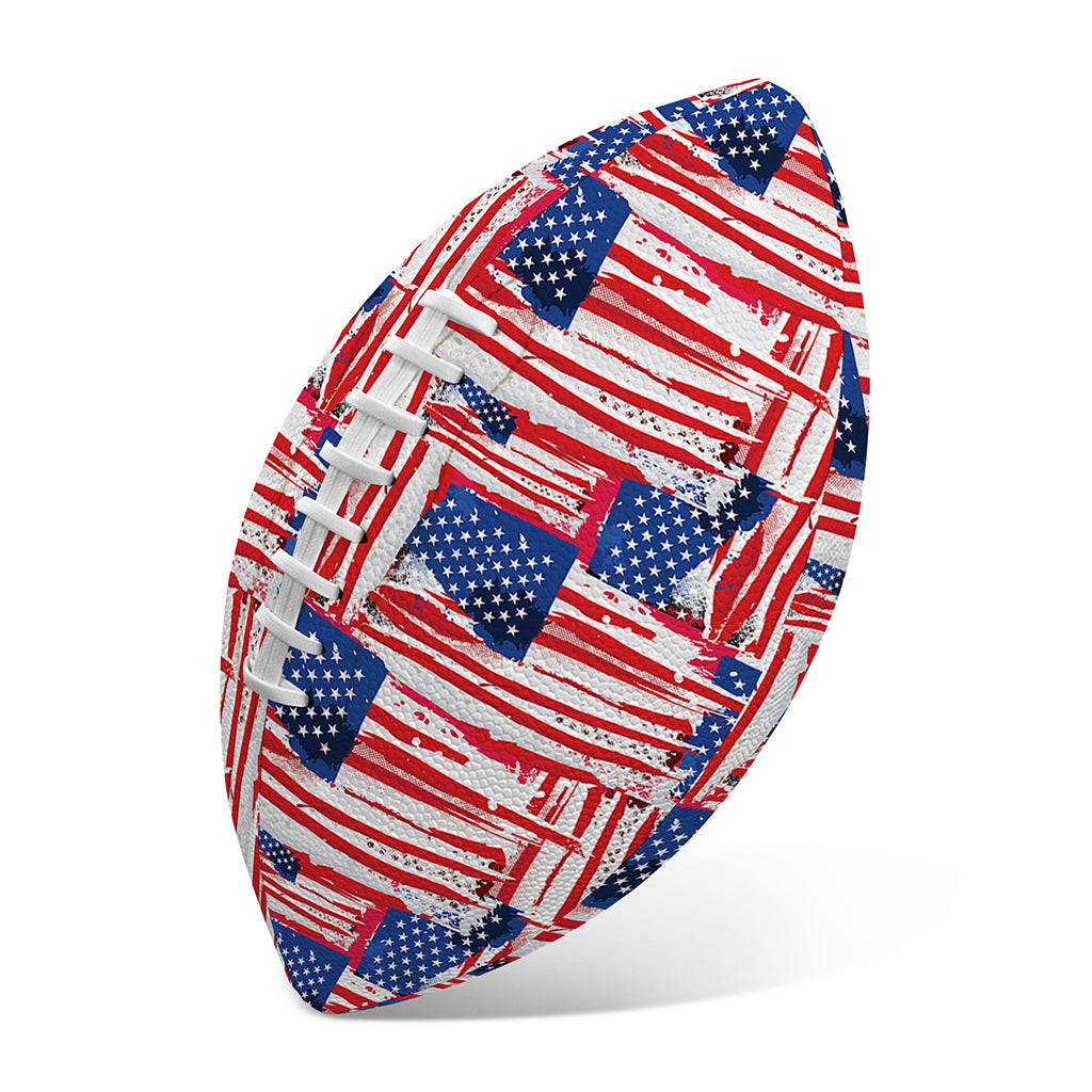 Abstract American Flag Print Rugby Ball