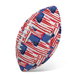 Abstract American Flag Print Rugby Ball