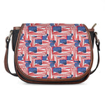 Abstract American Flag Print Saddle Bag