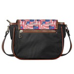 Abstract American Flag Print Saddle Bag