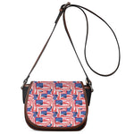 Abstract American Flag Print Saddle Bag