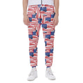 Abstract American Flag Print Joggers
