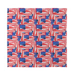 Abstract American Flag Print Silk Bandana