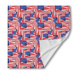 Abstract American Flag Print Silk Bandana