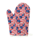 Abstract American Flag Print Single Oven Mitt
