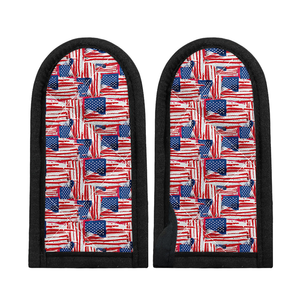 Abstract American Flag Print Skillet Handle Cover