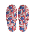 Abstract American Flag Print Slippers