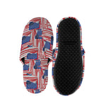 Abstract American Flag Print Slippers