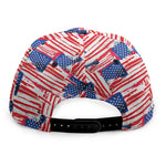 Abstract American Flag Print Snapback Cap
