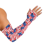 Abstract American Flag Print Sun Protection Arm Sleeves