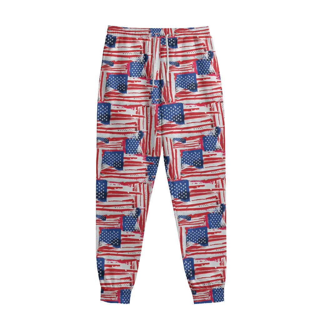Abstract American Flag Print Sweatpants