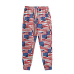 Abstract American Flag Print Sweatpants