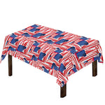 Abstract American Flag Print Tablecloth