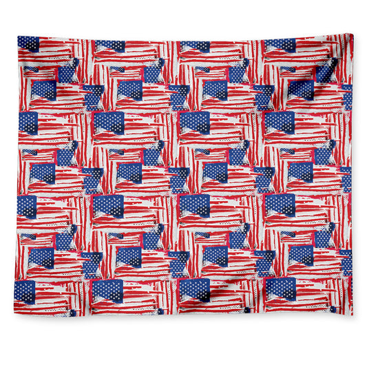 Abstract American Flag Print Tapestry