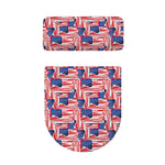 Abstract American Flag Print Toilet Lid And Tank Cover Set
