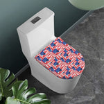 Abstract American Flag Print Toilet Lid Cover
