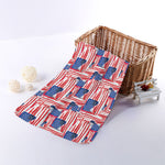 Abstract American Flag Print Towel