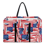 Abstract American Flag Print Utility Tote Bag
