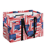 Abstract American Flag Print Utility Tote Bag