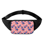 Abstract American Flag Print Waist Bag