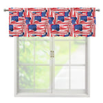 Abstract American Flag Print Window Valance