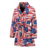 Abstract American Flag Print Women's Bathrobe