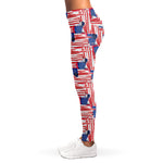 Abstract American Flag Print Women's Leggings