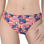 Abstract American Flag Print Women's Thong