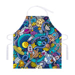 Abstract Cartoon Galaxy Space Print Adjustable Apron
