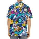 Abstract Cartoon Galaxy Space Print Aloha Shirt