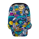 Abstract Cartoon Galaxy Space Print Baby Seat Cover