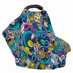 Abstract Cartoon Galaxy Space Print Baby Seat Cover