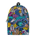 Abstract Cartoon Galaxy Space Print School Backpack