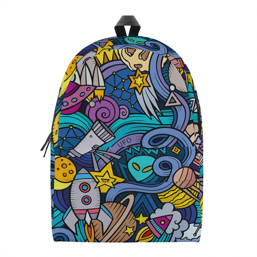 Abstract Cartoon Galaxy Space Print Backpack