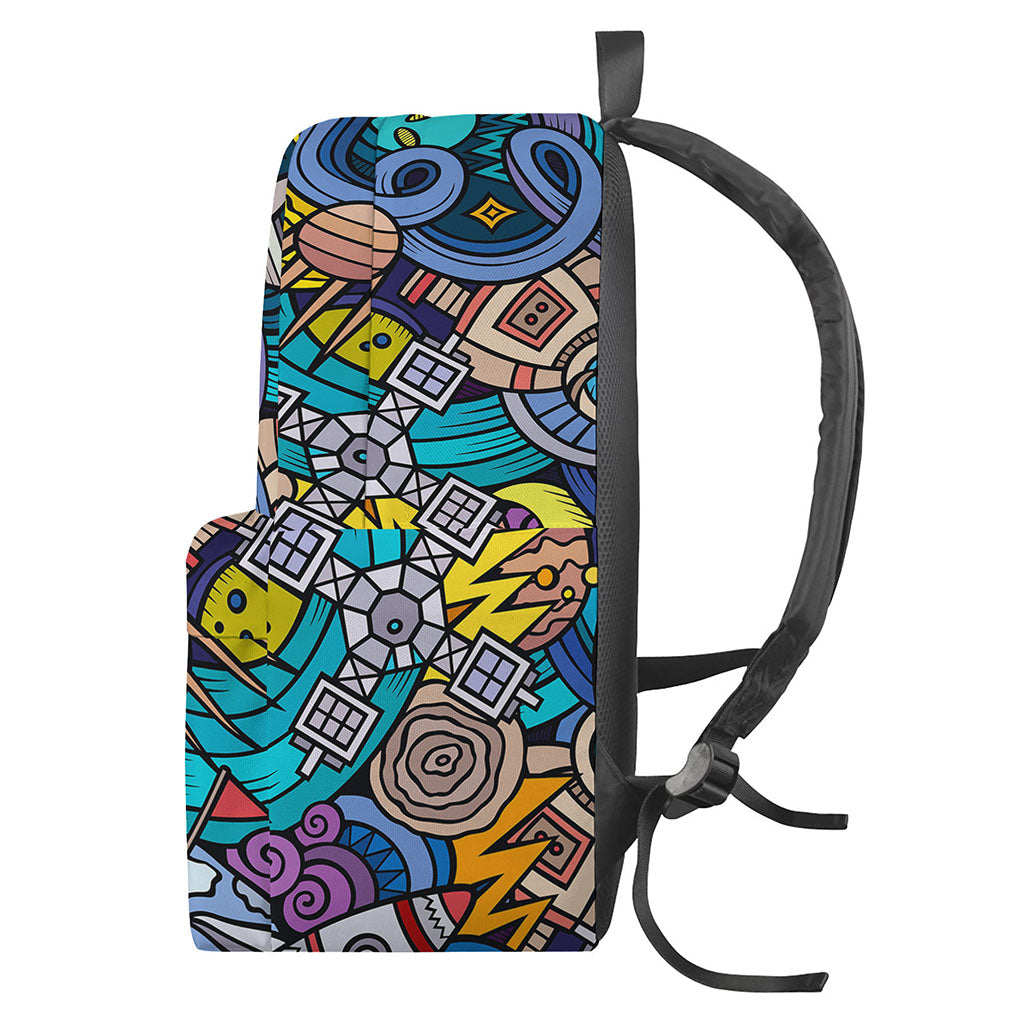 Abstract Cartoon Galaxy Space Print Backpack