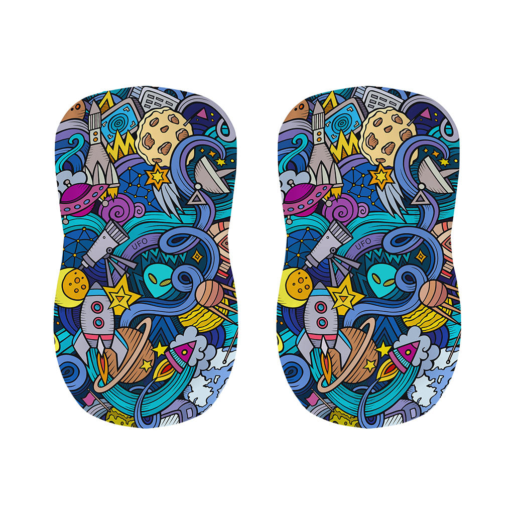 Abstract Cartoon Galaxy Space Print Bar Stool Covers