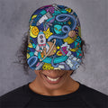 Abstract Cartoon Galaxy Space Print Baseball Cap