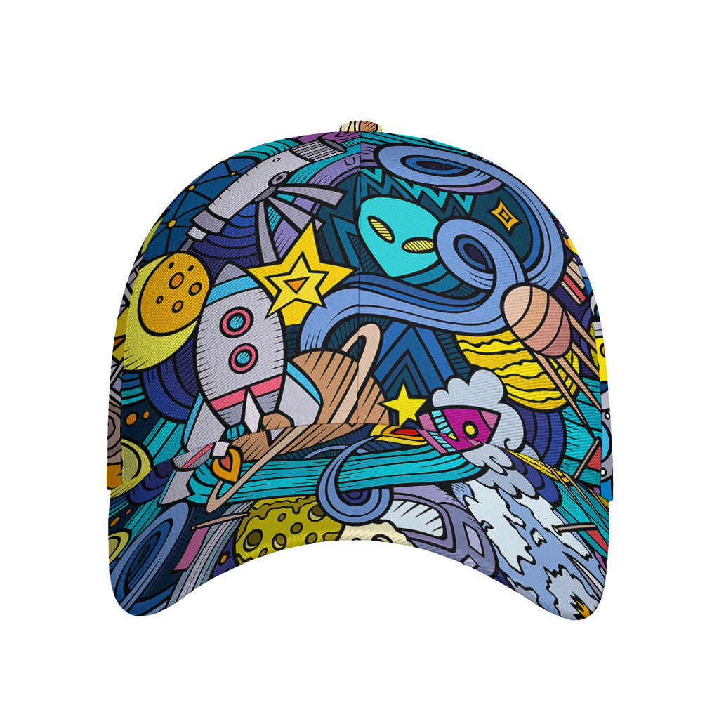 Abstract Cartoon Galaxy Space Print Baseball Cap