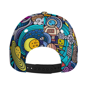 Abstract Cartoon Galaxy Space Print Baseball Cap